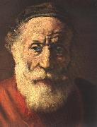 REMBRANDT Harmenszoon van Rijn Portrait of an Old Man in Red (detail) oil painting picture wholesale